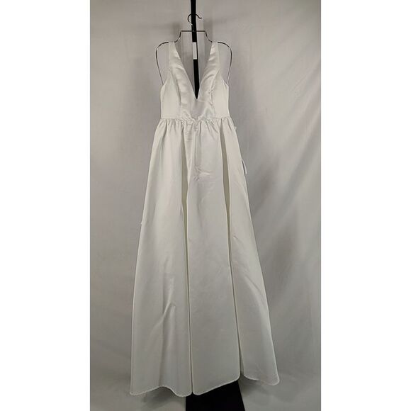 Lulus Dresses & Skirts - Lulus Blissfully Beloved Ivory Backless A-Line Bow Maxi Dress XS